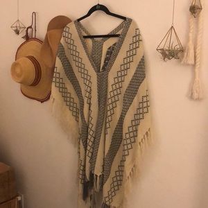 Free People Weave Pattern Poncho